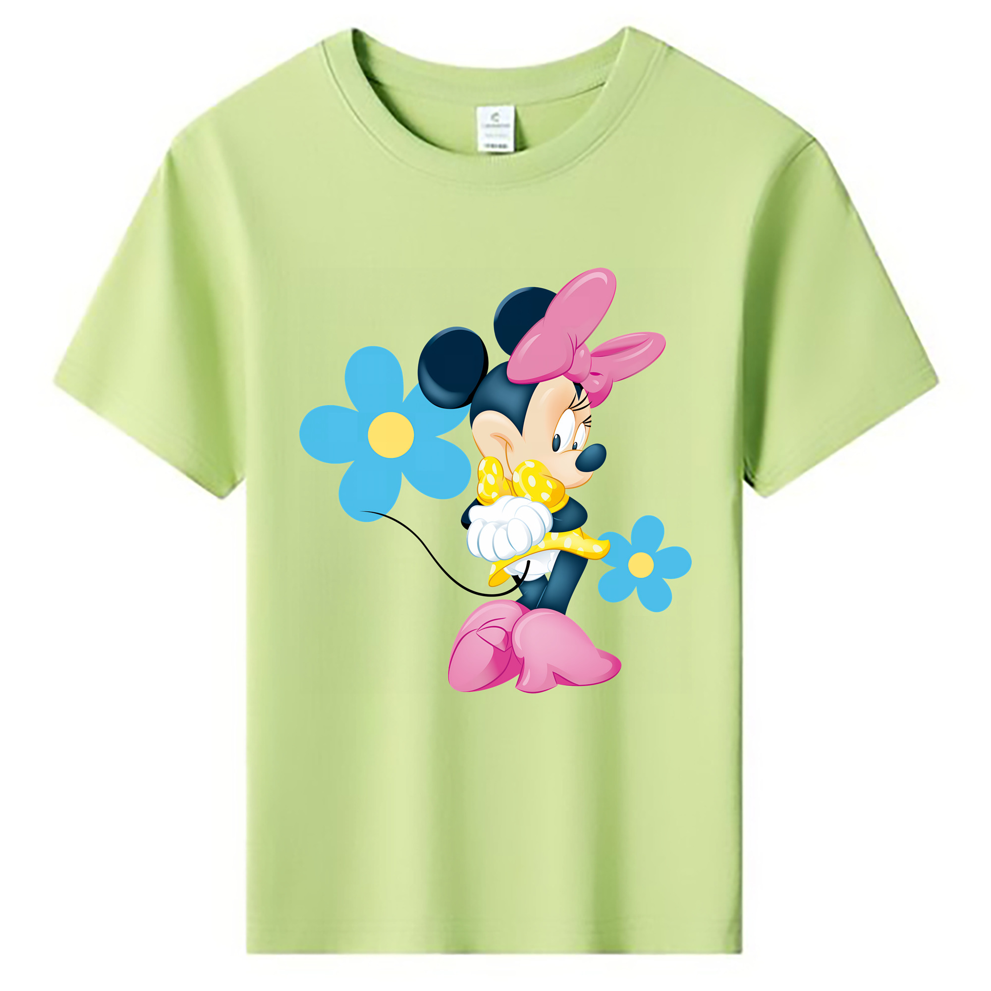 （画像用） ミッキーマウス Mickey Mouse 綿100％キッズTシャツ（フロントプリント）